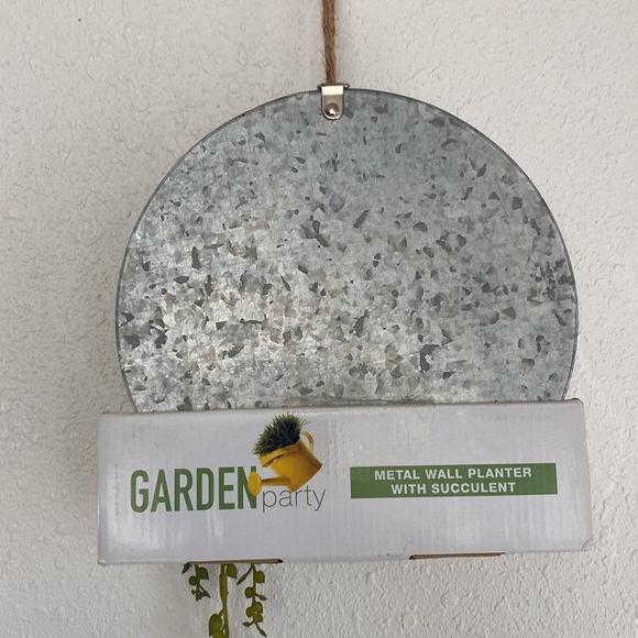 Garden Party Metal Wall Planter w/Succulent - Picture 8 of 12
